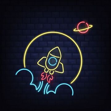 space logo neon