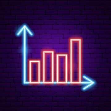 statistics logo neon